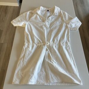 Universal Thread White Mini Dress with Drawstring Waist